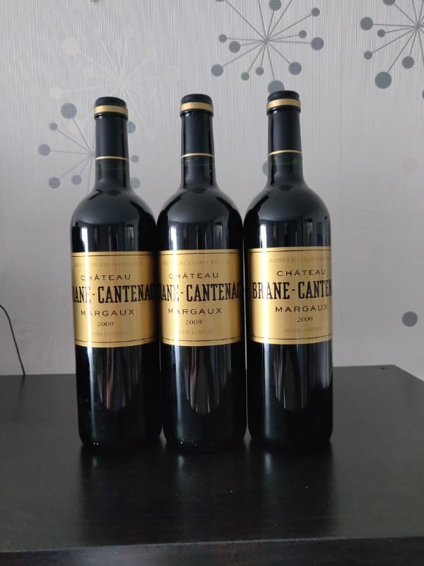 3 x château Brane Cantenac, Margaux, 2009