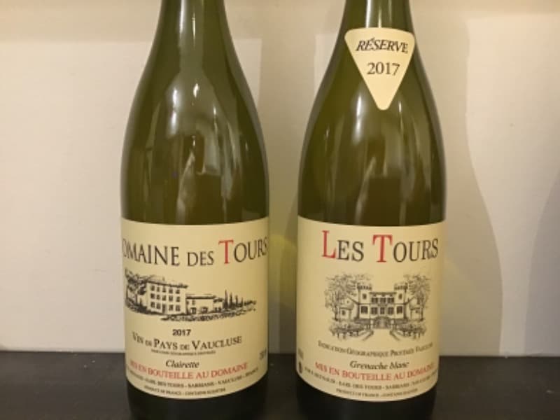 2 x Grenache , clairette, Chateau des Tours/ Domaine des Tours, 2017