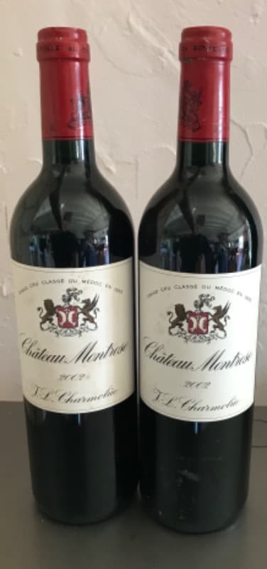 2 x château Montrose, Saint-Estèphe, 2002