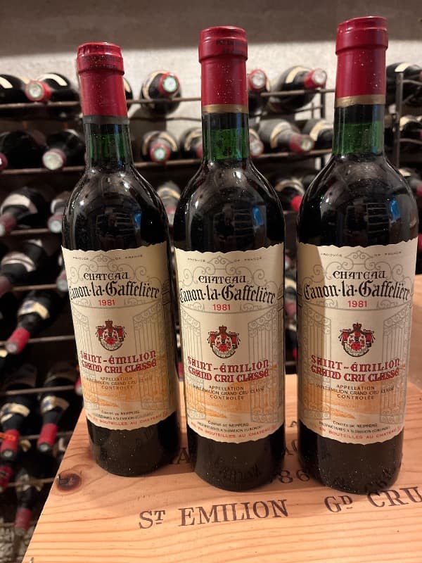 3 x Canon la Gaffeliere, Saint-Émilion Grand Cru, 1981