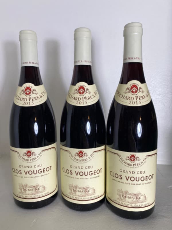 3 x Clos de Vougeot Grand Cru, Domaine Bouchard Père et Fils, 2015