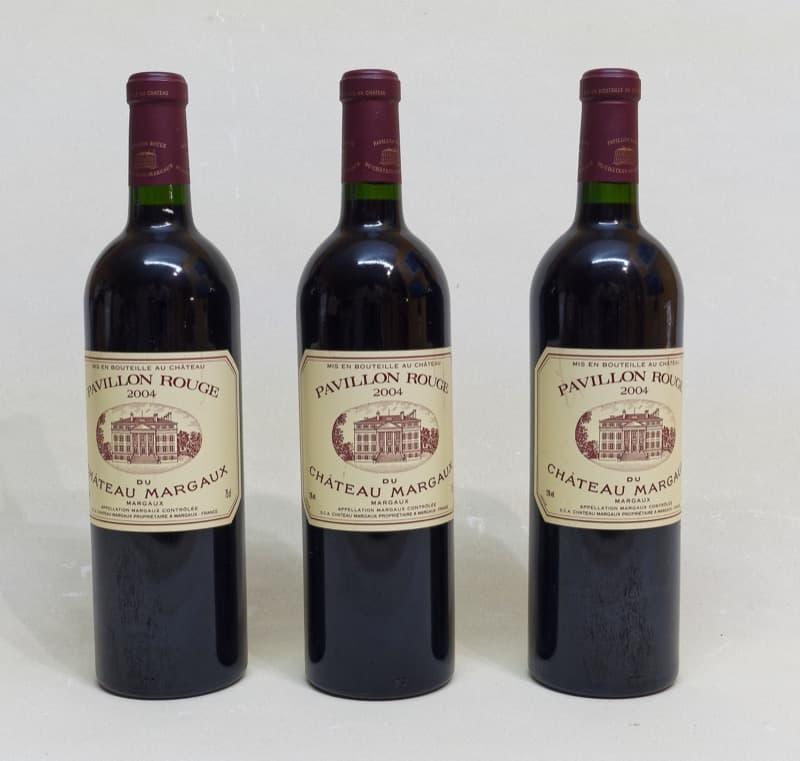 3 x Pavillon Rouge, Château Margaux, Margaux, 2004