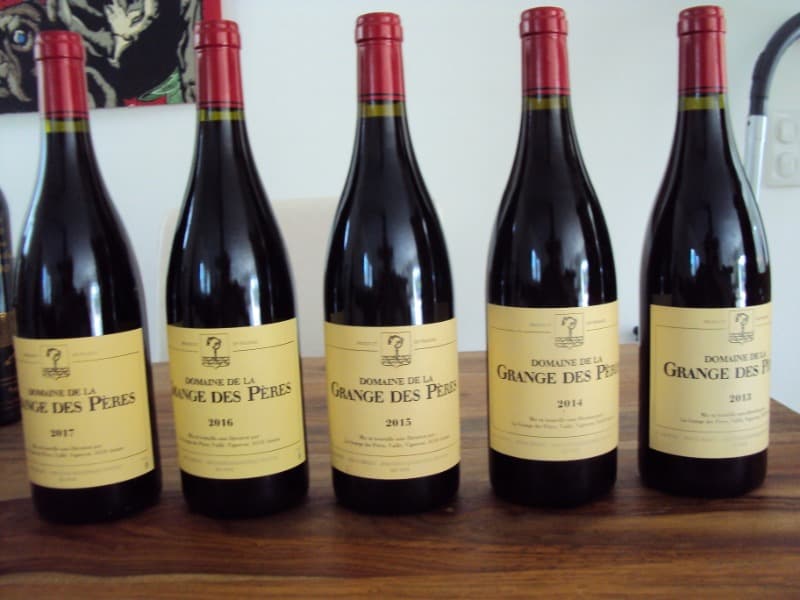 5 x Grange des Pères, Vin de Pays de l'Hérault (verticale 2013=>2017)