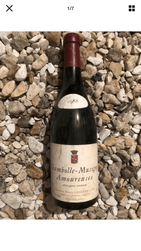Chambolle-Musigny, 1er cru Les Amoureuses, GROFFIER, 1988