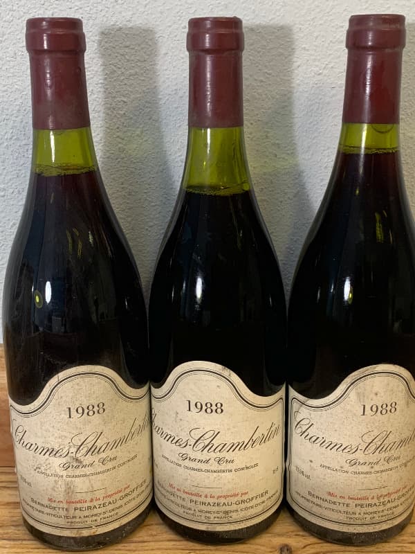 3 x Charmes-Chambertin, Bernadette Peirazeau-groffier, 1988