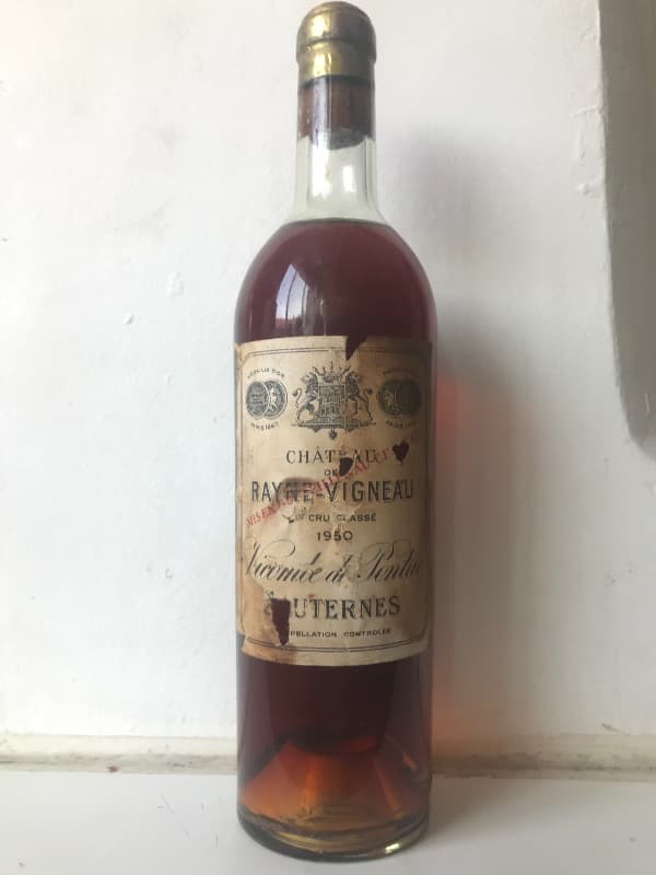 1er cru, Domaine Rayne Vigneau, Sauternes, 1950