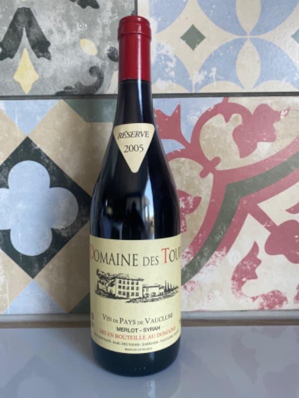 Vin de Pays du Vaucluse, Merlot - Syrah, Domaine des Tours, 2005