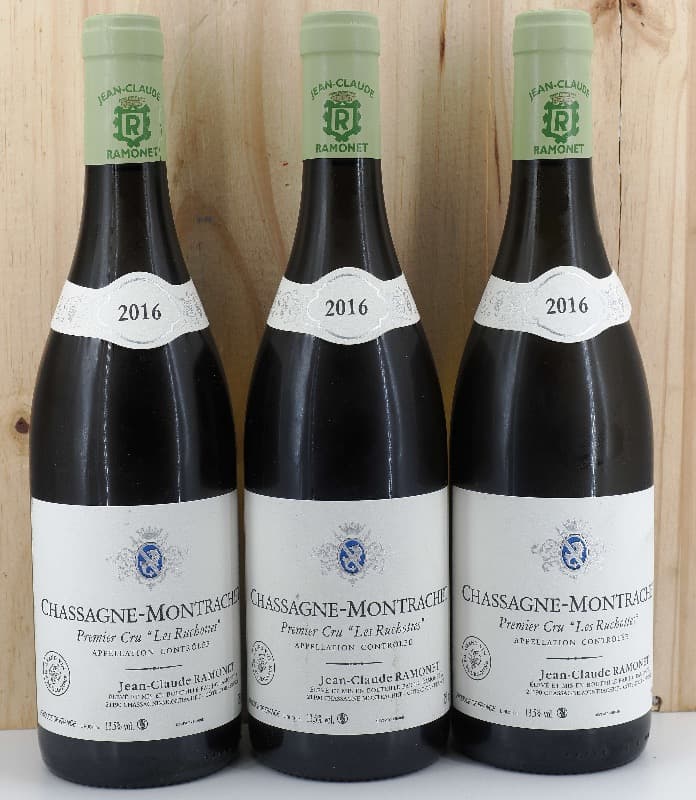 3 x Chassagne-Montrachet, Les Ruchottes 1er cru, Domaine Jean-Claude Ramonet, 2016