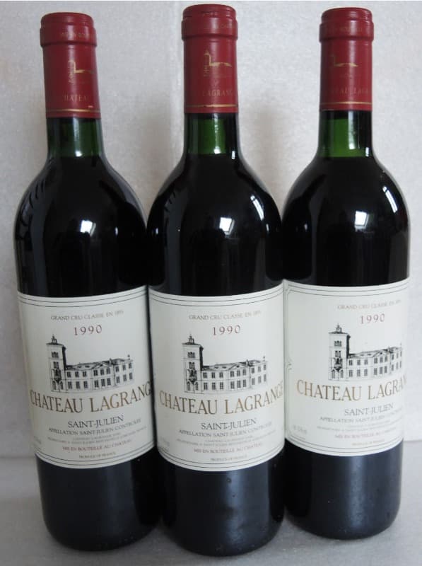 3 x Chateau Lagrange, Saint-Julien, 1990