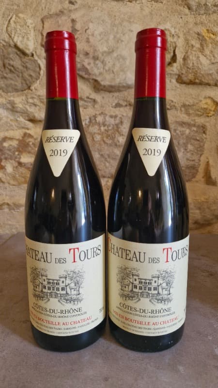 2 x Côtes-du-Rhône, Château des Tours, 2019