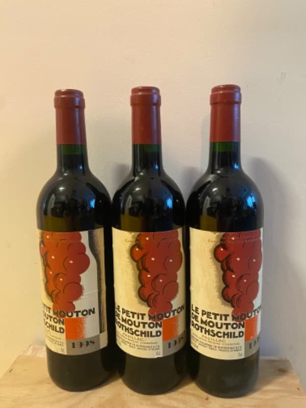 3 x Petit Mouton, Château Mouton Rothschild, Pauillac, 1998