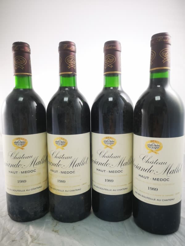 4 x Château Sociando-Mallet, Haut-Médoc, 1989