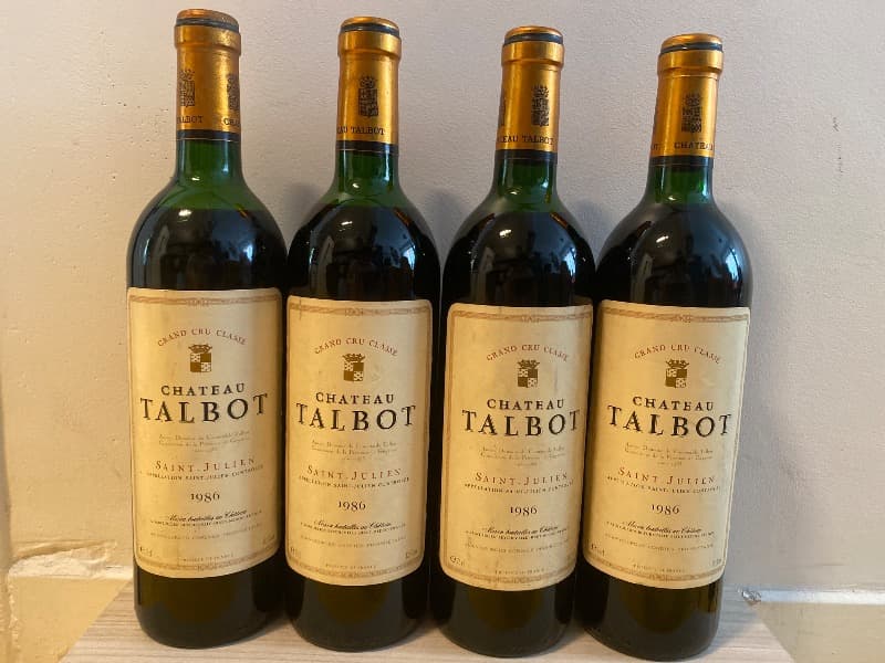 4 x Château Talbot, Saint-Julien, 1986