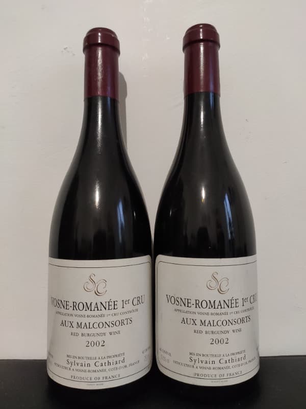 2 x Vosne-Romanée, Aux Malconsorts, Sylvain Cathiard, 2002