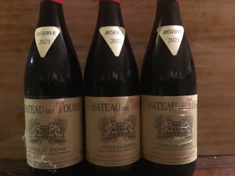 3 x Côtes-du-Rhône, Château des Tours, 2021