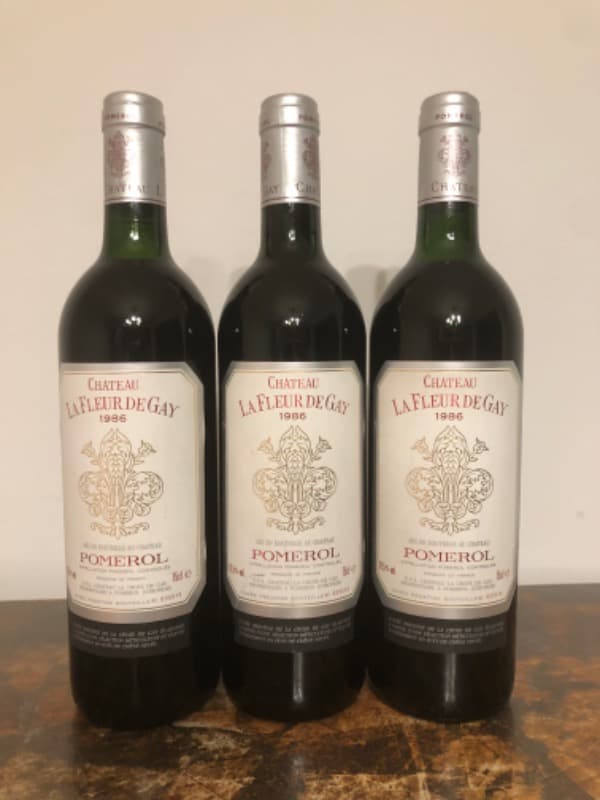 3 x Château La Fleur de Gay, Pomerol, 1986