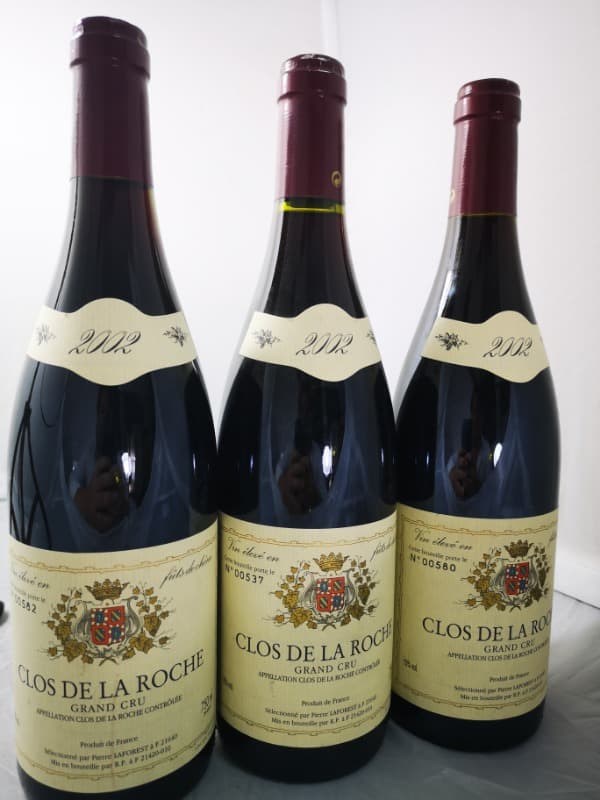 3 x Clos-de-la-Roche, Grand cru, Pierre Laforest, 2002
