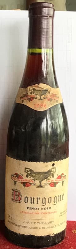 Bourgogne, Pinot noir, JF COCHE DURY, 1986