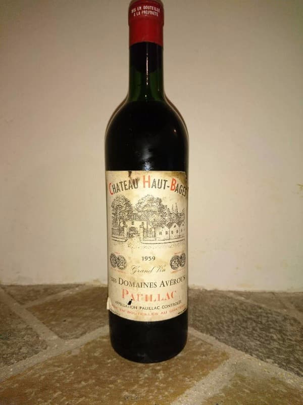 Château Haut Bages des Domaines Avéroux, Pauillac, 1959