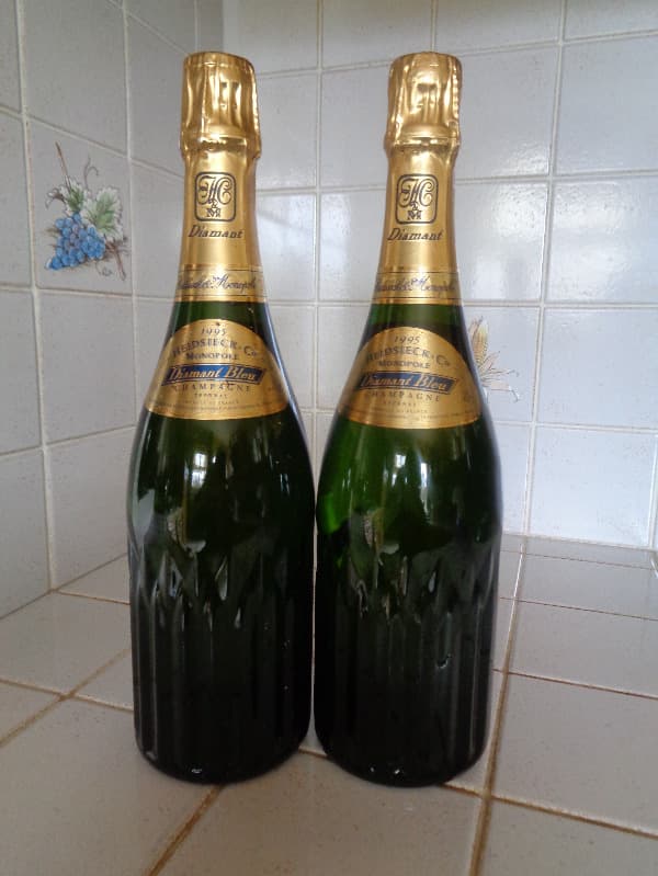 2 x Diamant bleu Brut, HEIDSIECK, Champagne, 1995