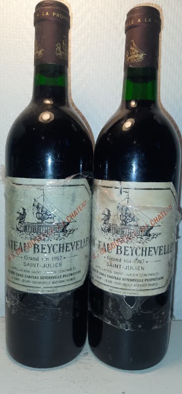 2 x Château Beychevelle, Saint-Julien, 1987