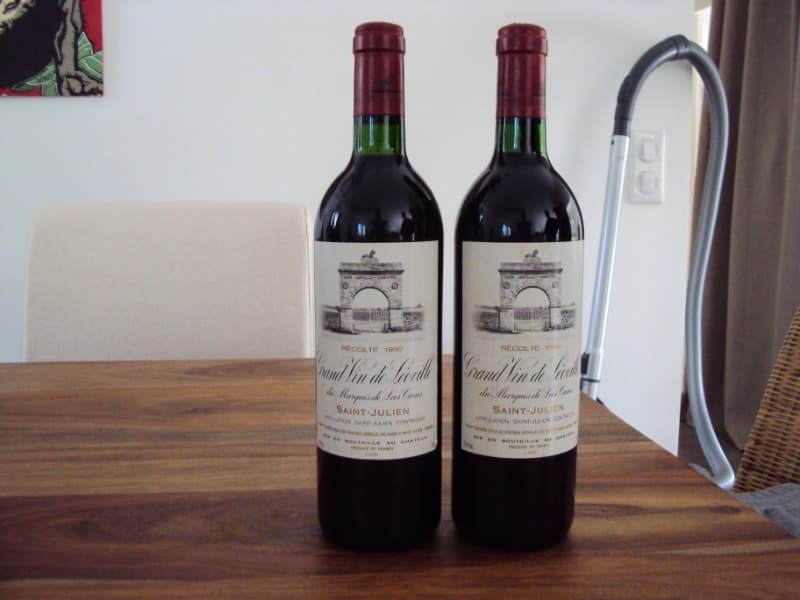 2 x Grand Vin de Léoville du Marquis de Las Cases, Saint-Julien, 1990