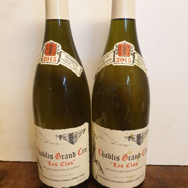 2 x Chablis Grand Cru, Les Clos, VIncent Dauvissat, 2015