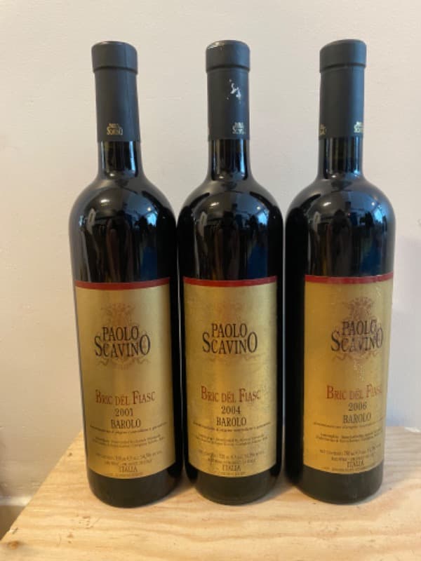 3 x Bric del Fiasc, Scavino, Barolo, 2001