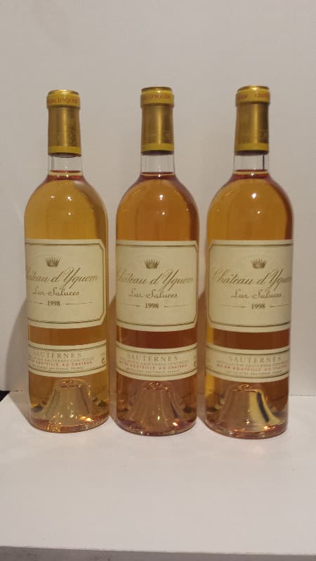 3 x Lur Saluces, Château d'Yquem, Sauternes, 1998