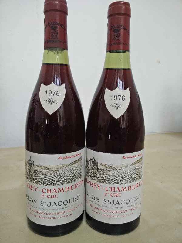2 x Gevrey-Chambertin, Clos Saint Jacques, Armand Rousseau, 1976