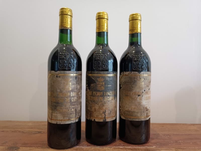 3 x Comtesse de Lalande, château Pichon Longueville, Pauillac, 1990