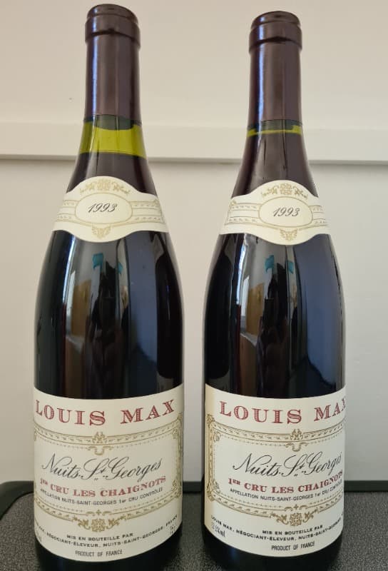 2 x Nuits-Saint-Georges, 1er cru - Les Chaignots, Louis MAX, 1993