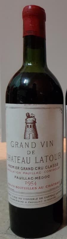 1er Grand cru Classé, Grand Vin de Château Latour, Pauillac, 1954