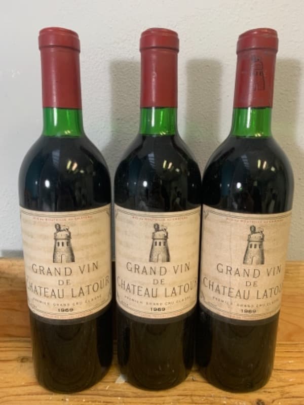 3 x Château Latour, Pauillac, 1969