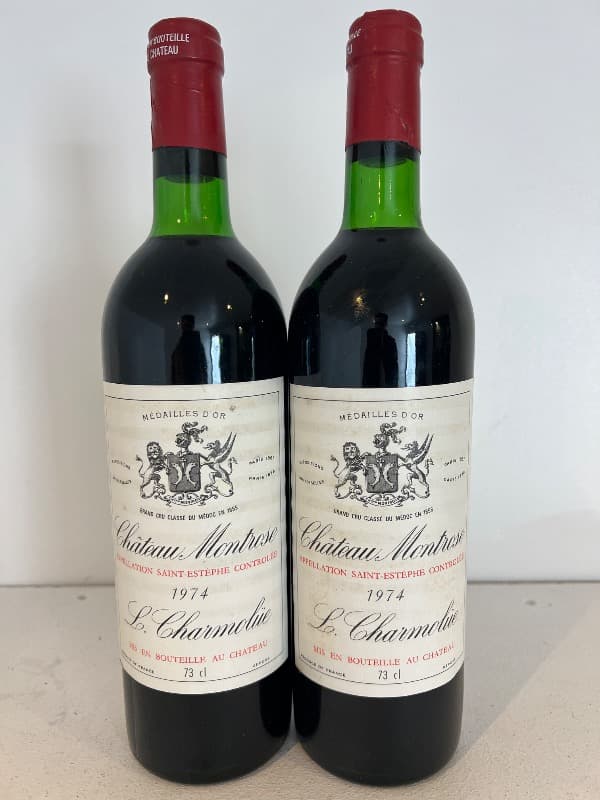 2 x château Montrose, Saint-Estèphe, 1974