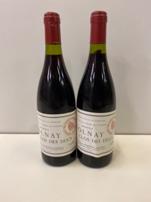 2 x Volnay, Clos des ducs, Domaine des Ducs d'Angerville, 1989
