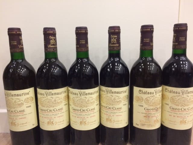6 x château Villemaurine, Saint-Émilion Grand Cru, 1986