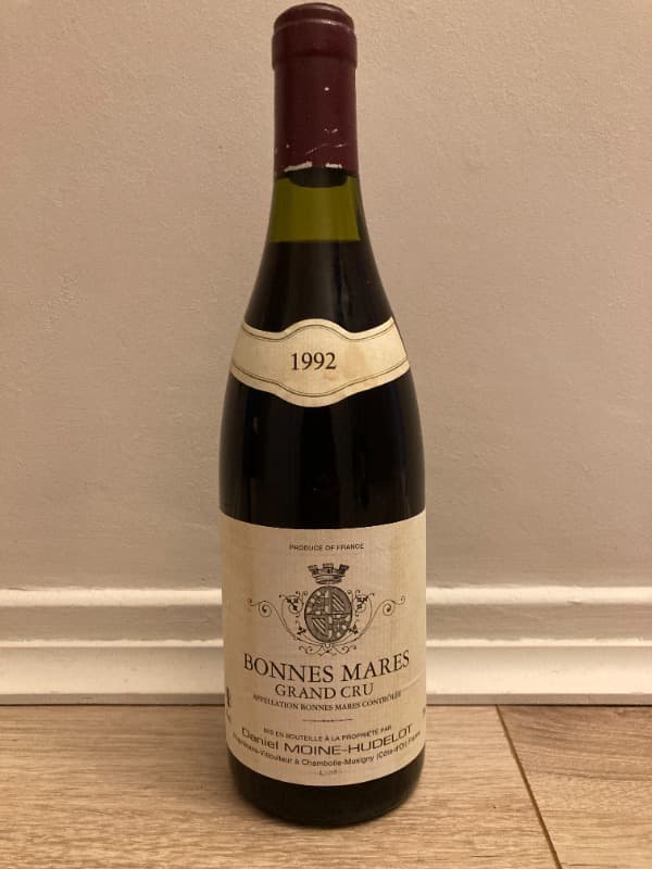 Bonnes-Mares, Grand cru, Moine-Hudelot, 1992