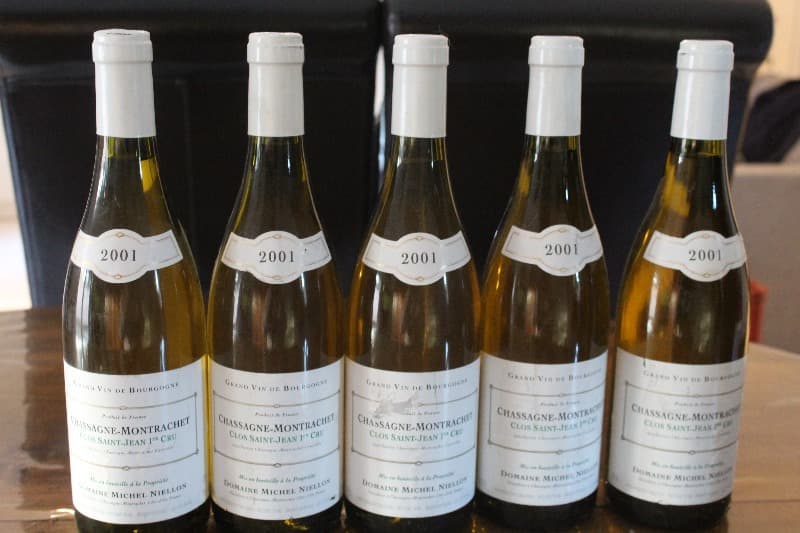 5 x Chassagne-Montrachet, Clos ST Jean Premier Cru, Michel NIELLON, 2001