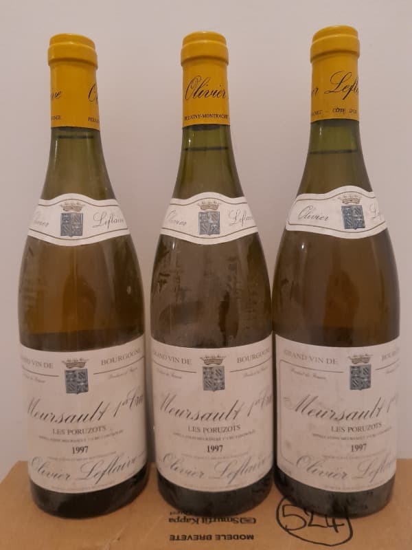 3 x Meursault, 1er cru Les Poruzots, Olivier Leflaive, 1997