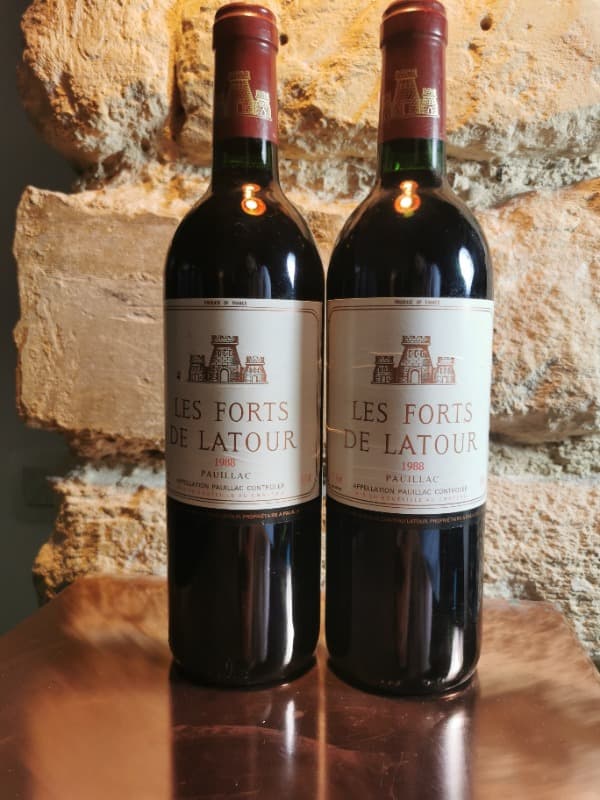 2 x Les Forts de Latour, château Latour, Pauillac, 1988