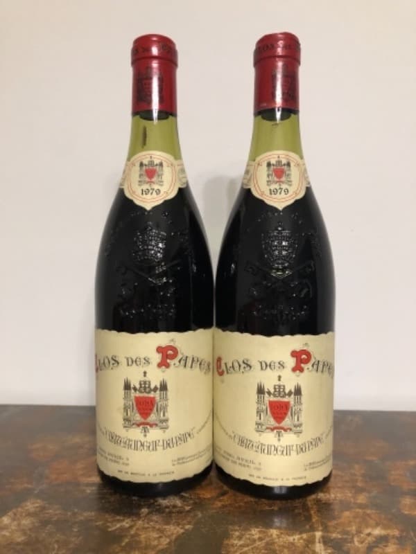 2 x Châteauneuf-du-Pape, Clos des Papes, 1979