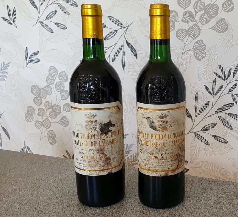 2 x Comtesse de Lalande, château Pichon Longueville, Pauillac, 1989