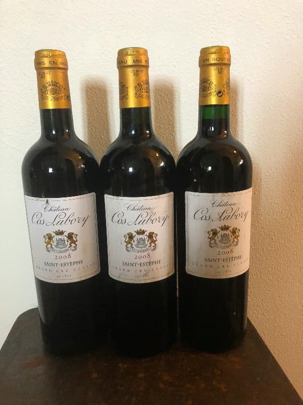 3 x Château Cos Labory, Saint-Estèphe, 2008