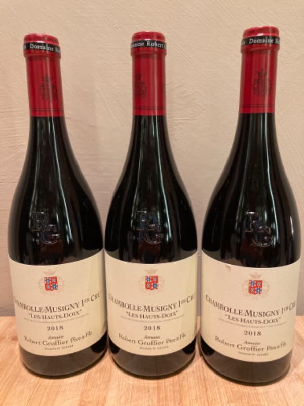 3 x Chambolle-Musigny, 1er Cru Les Hauts Doix, Domaine Groffier, 2018