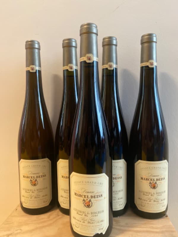5 x Altenberg de Bergheim Grand Cru sélection de grains nobles, Domaine Marcel Deiss, Alsace , 1998