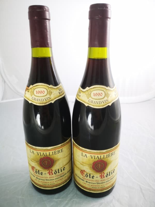 2 x Côte-Rôtie, Côte Brune, Joel Champet - La Viallière, 1990