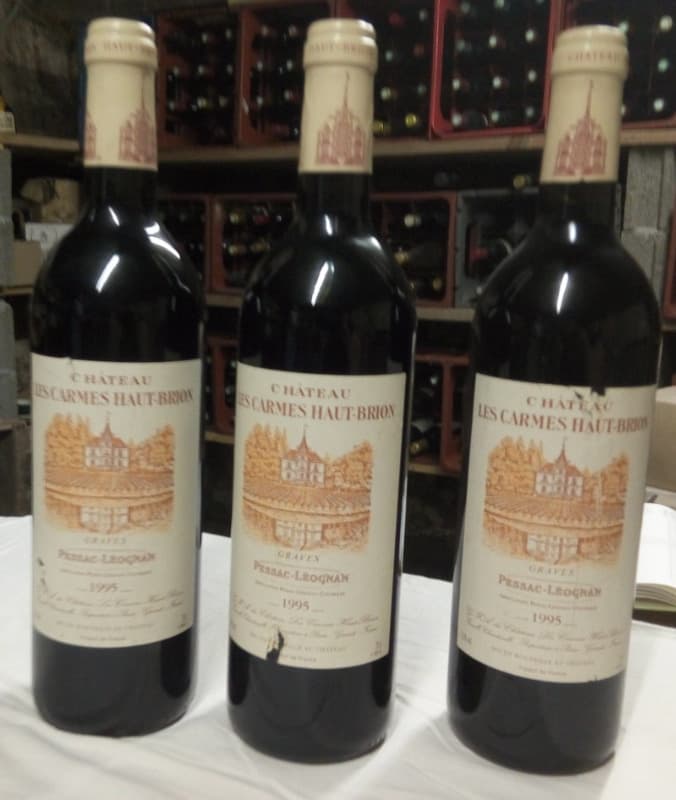 3 x Les carmes Haut Brion, Pessac-Léognan, 1995