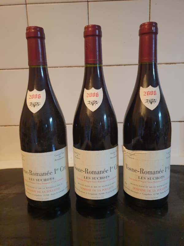 3 x Vosne-Romanée, 1 cru - les Suchots, domaine de la Poulette, 2006