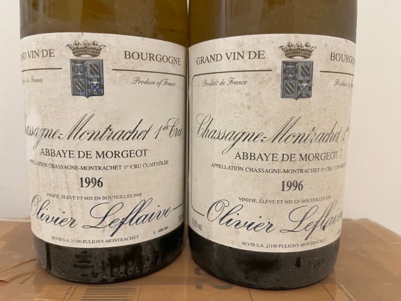 2 x Chassagne-Montrachet, 1er cru Abbaye de Morgeot, Olivier Leflaive, 1996